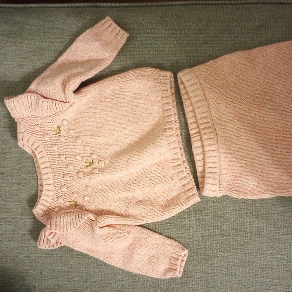 Baby Girl Pink Matching Sweater Set